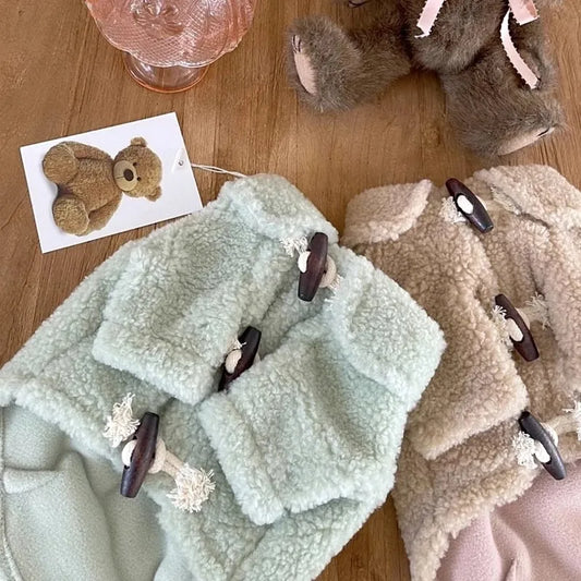 Dog Coat Winter Pet Jacket Button Warm Dog Clothes Chihuahua Bichon Clothing Girls Dog Costume Cat Clothing Puppy Sweatshirt