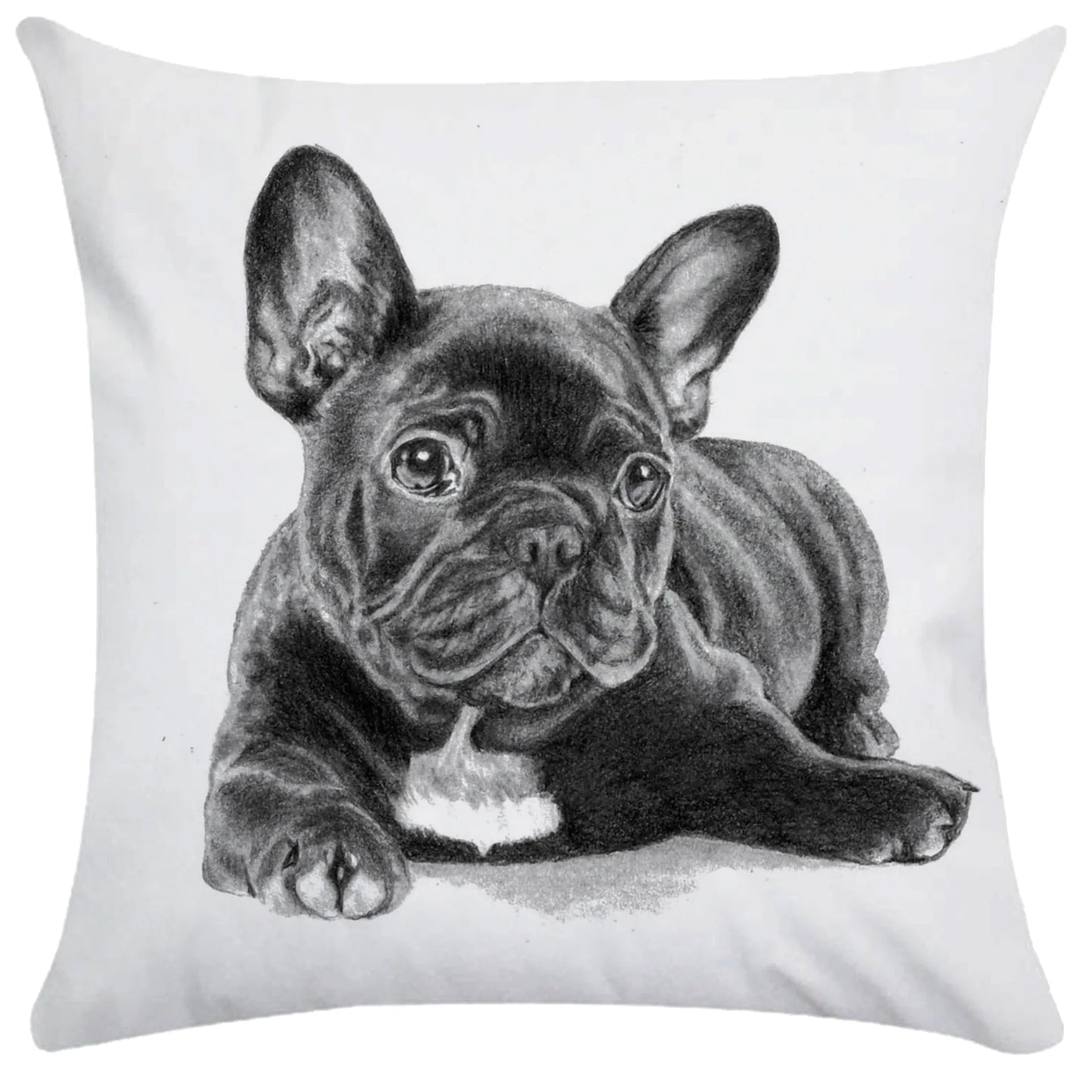 French Bulldog Dog Cushion Covers Dog Painting Pillowcase Decorative Pillow Covers Bedroom Sofa Home Decoration 45X45cm Car Seat
