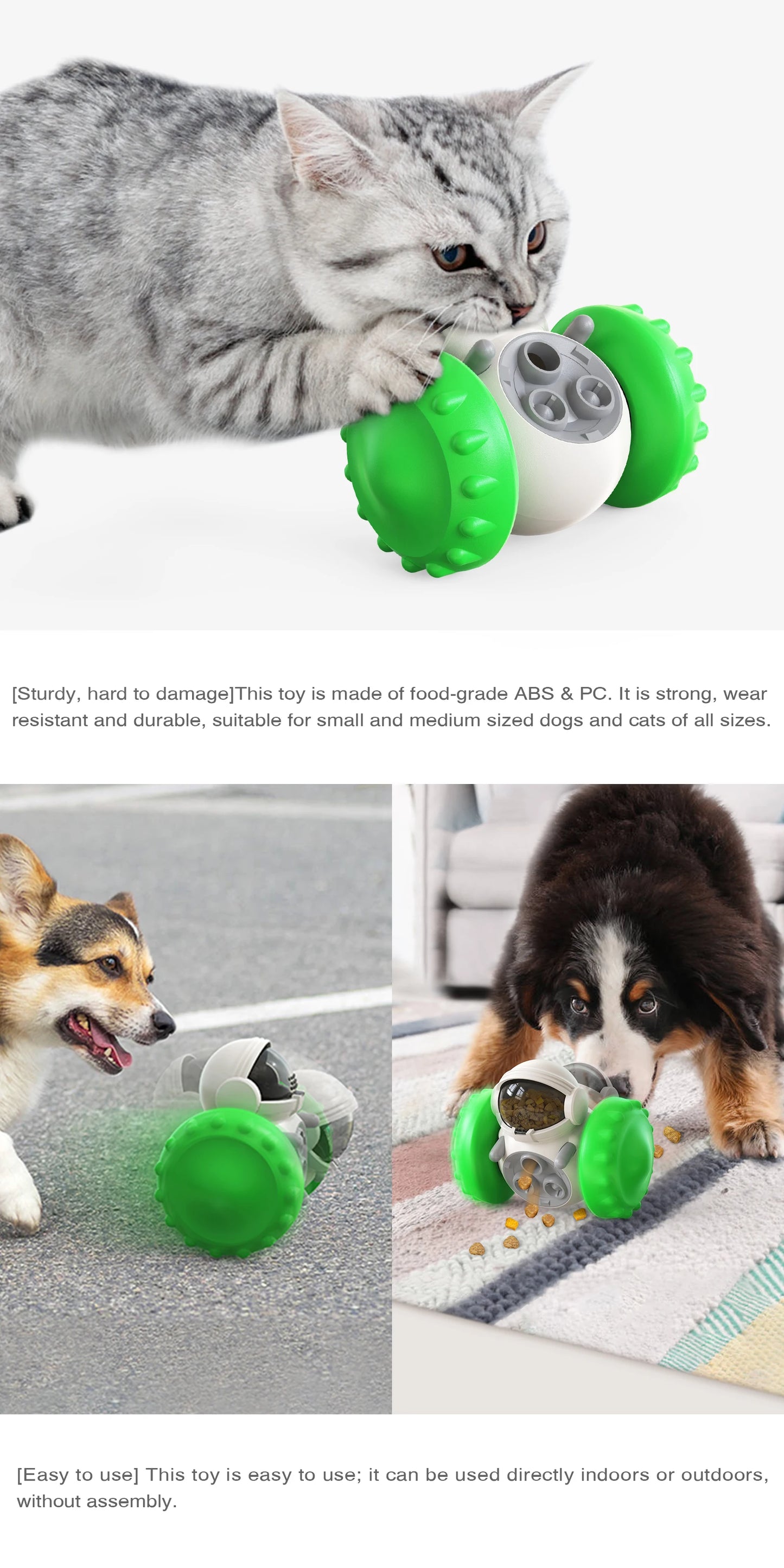 Treating Training Dog Toys Interactive Planet Treat Puppy Plaything Multifunctional Food Dispensing ABS Pet Toys for Big Cat Dog