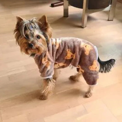 Soft Warm Fleece Dog Pajamas for Small Dog Cat Clothes French Bulldog Chihuahua Jumpsuit Poodle Shih Tzu Overalls Dogs Supplies