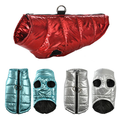 Waterproof Pet Jacket Winter Warm Dog Clothing Outdoor High Neck Vest Coat With D-ring For Small Medium Dogs Cats Chihuahua