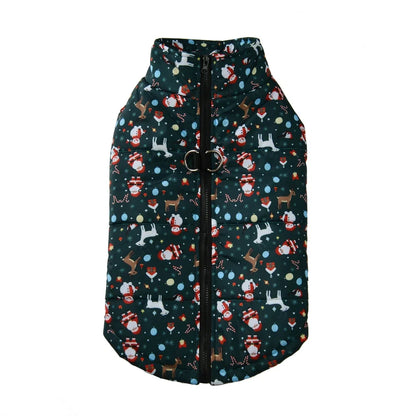 Dog Jacket Warm Winter Pet Clothes For Small Medium Dogs Cats Leopard Print Chihuahua Yorkie Vest Coat With D-ring Puppy Costume