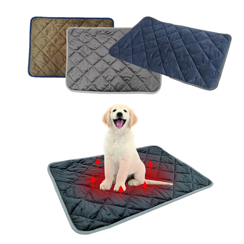 Winter Pet Bed & Mat Covers Pad 40x50CM Thickened Warm Cat And Dog Nest Sleeping Heat-Cushion Anti-Slip Thermal Pet-Mat Soft