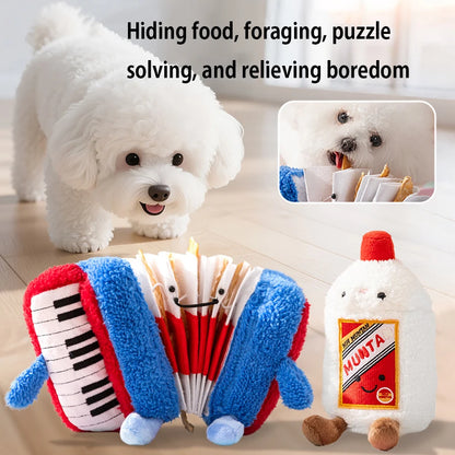 Pet Dog Alone-Time Puzzle Toy • 1PC Sound-Making Food-Hiding Toy • Bite-Resistant Interactive Boredom Relief Tool