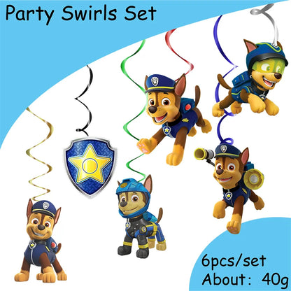 Chase Paw Patrol Birthday Party Gift Girl Party Supplies Children Favor Paper Tableware Ballon Plate Cup Table Accessories