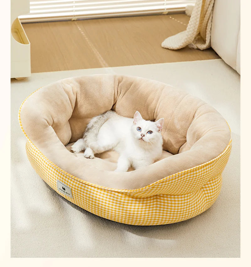 All-Season Convertible Pet Bed - Thermal Pet Sofa Mat for Teddy Dogs & Small Breeds Plush Cushion Soft Cat Bed Sofa