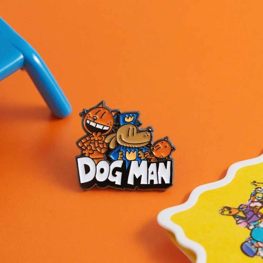 Dog Man Petey The Cat Dog Detective Police Enamel Brooch Fantasy Cartoon Animation Inspired Lapel Pin Fans Gift Badge Accessorie