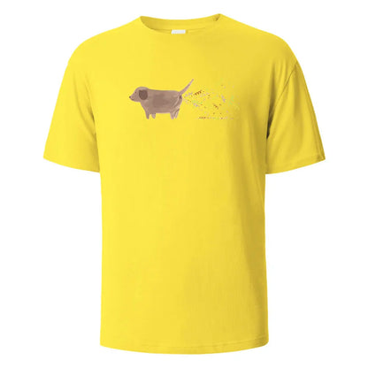 the BIRTHDAY DOG FART - Birthday Dog Print T-Shirt, 100% Cotton Summer Tees for Men/Women, Oversize Casual Tops