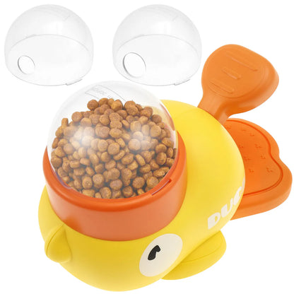 Interactive Duck Shaped Dog Slow Feeder Toy Pet Automatic Intelligence Food Dispenser Training Cat Dog Snack Toy