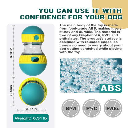 Treat Enrichment Pet Toys Slow Feeder Ball Food Dispensing Puppy Toy for Small Medium Dogs Irregular Rolling Design Dog Toys