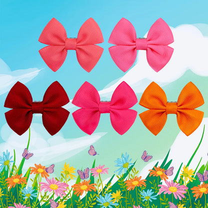 2PCS Solid Dog Bows Dog Hair Clips Pet Bowknot Doggly Hair Grooming Products For Puppy Kitten Dog Hair Barrette Pet Accessories