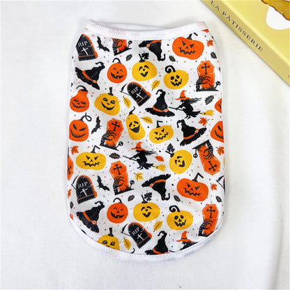 the CREEPYCUTE MESH COSTUME TEE - Summer Cat/Dog Vest, Mesh Breathable Pet Clothes for Small Dogs, Chihuahua, Yorkshire, Puppy/Kitten Halloween Cosplay Costume