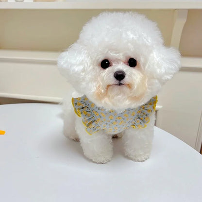 Luxury Dog Clothes Floral Print Dog Vest T-shirt for Chihuahua Bulldog Clothing Spring Lovely Puppy Cat Vest Summer Pet Costume