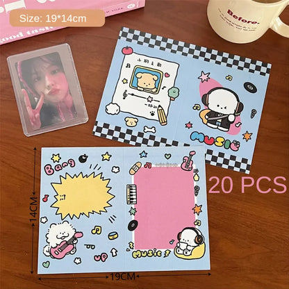 20 Pcs Cute Dog Folding Card Packaging Material Card Shipping Message Card Gift Packaging Greeting Card