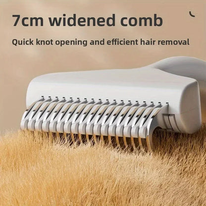 1PC Floating Stainless Steel Dog Hair Removal Brush for Long Hair Breeds Puppy Cat Comb Pet Grooming Products Curved Design