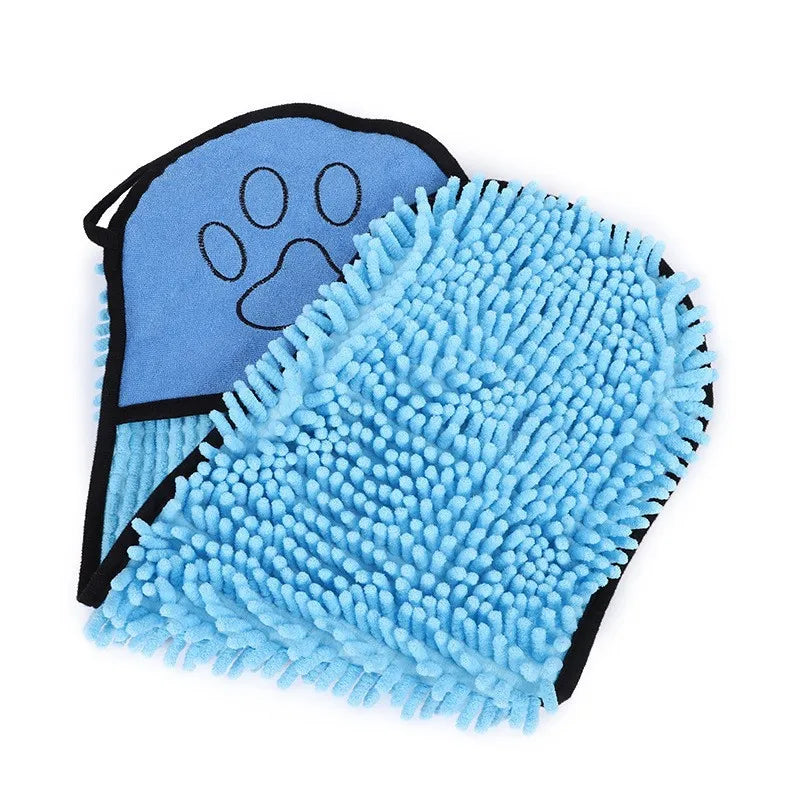 the PAWPOLISH BATH GLOVE - NEW Body Scrubber, Cat/Dog Bath Towel, Glove-Style Bathing Towel, New Dog Drying Towel, Quick-Dry Pet Supplies