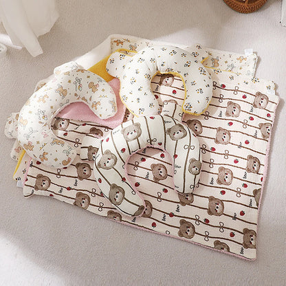 Cozy Dog Bed Pillow with Matching Blanket Reversible Plush Pillow  Blanket Combo Non-Slip Pet Mat for Crates, Floors, or Travel