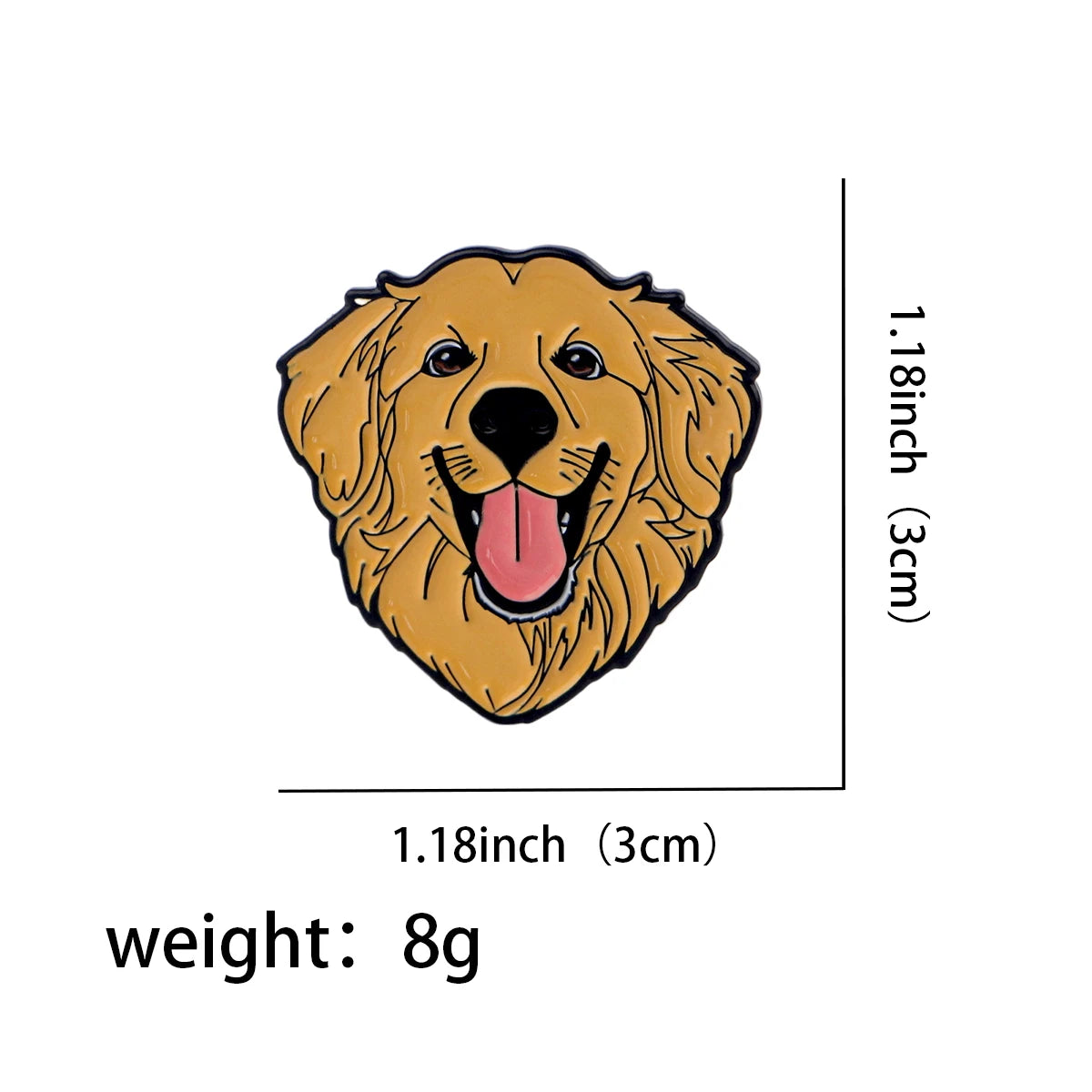 Kawaii Dogs Enamel Pins Cartoon Golden Retriever Brooch Clothes Backpack Lapel Badges Fashion Jewelry Accessories Friends Gifts