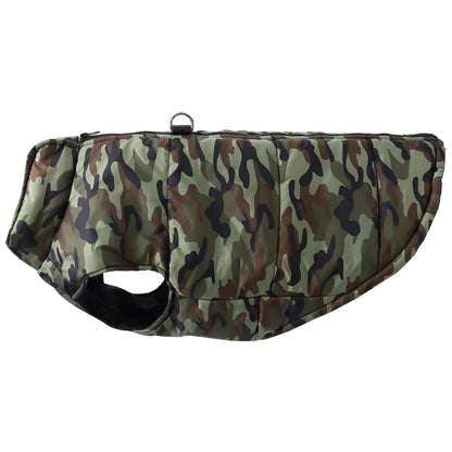 Winter Warm Big Dog Clothes Camouflage Sleeveless Pet Vest Jacket Windproof Large Dog Coat Zipper D-ring 4XL-6XL Puppy Outfits