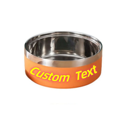 Customized Personalized 1PC Stainless Steel Round Dog Food Bowl Thickened Anti-fall Pet Rice Bowl Feeding Pet Supplies Wholesale