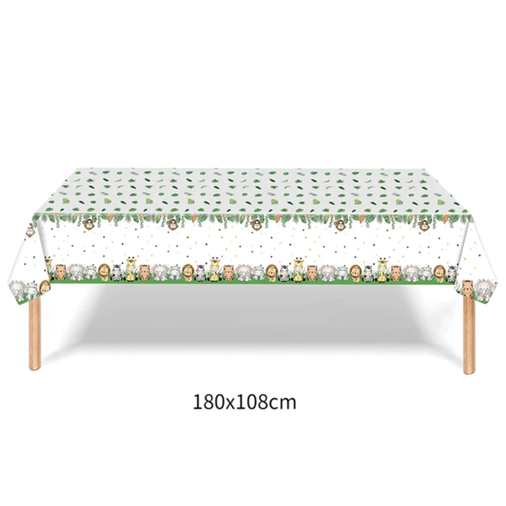 Jungle party Banner Garland Hanging swirls decor Jungle Wild One Birthday decor Safari Jungle Animals Birthday Party Decoration