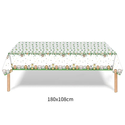 Jungle party Banner Garland Hanging swirls decor Jungle Wild One Birthday decor Safari Jungle Animals Birthday Party Decoration