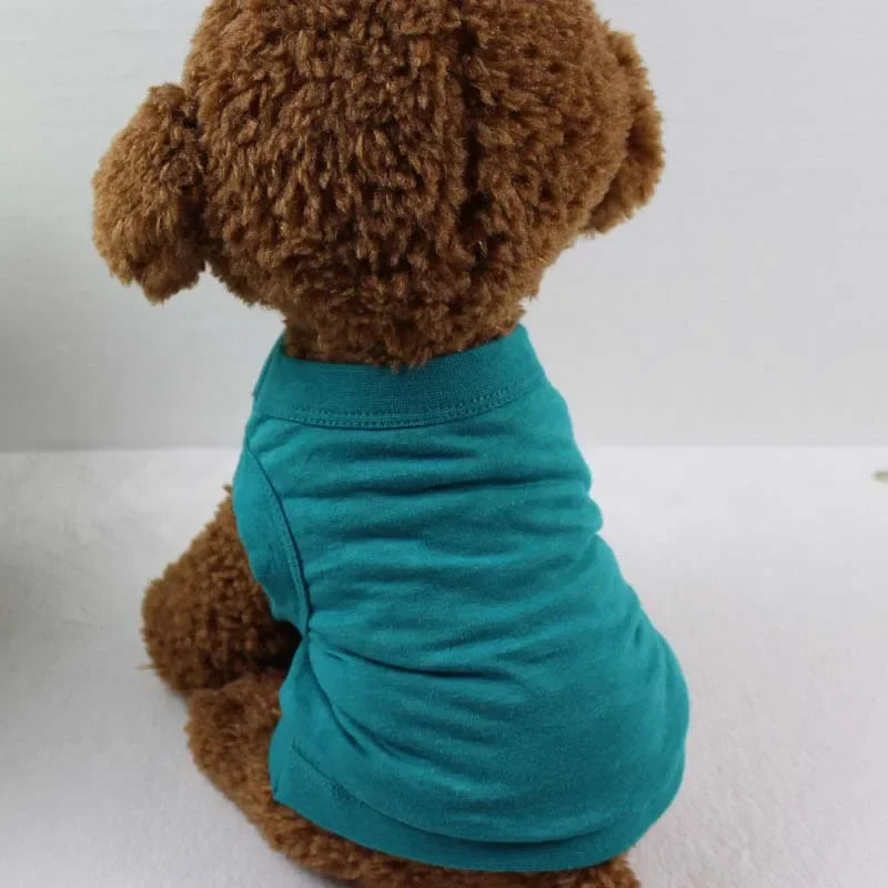 Pure Cotton Dog Shirts Puppy Blank Clothes for Small Medium and Large Dogs Soft Thin T-Shirt  Doggy Vest Cat Bottoming T Shirts