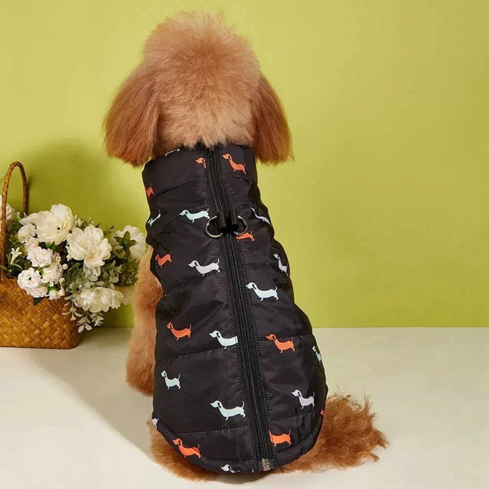 the ZIPSNUG WINTER VEST - Warm Winter Dog Clothes for Small Dogs, Windproof Pet Dog Coat/Jacket, Zipper Clothes Puppy Outfit Vest, Yorkie/Chihuahua Clothes