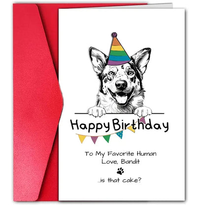 1pc, Birthday Cards, Australian Bulldog Birthday Cards, personalized cards, dog lovers, to the husband, to the wife, flags.