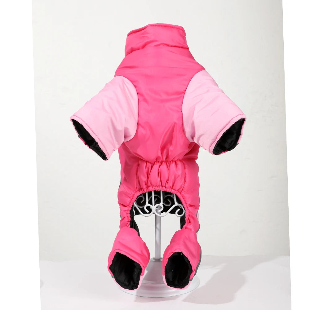 the WARMSTRIDE REFLECTIVE DOG JUMPSUIT - Windproof Dog Clothes, Winter Warm Puppy Jumpsuit, Reflective Pet Costume for Small/Medium Dogs/Cats, Chihuahua, Schnauzer Outfits