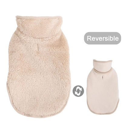 Winter Warm Dog Jacket Sweater For Small Medium Dogs Cats Reversible Fleece Puppy Pedded Clothes Coat Chihuahua Yorkie Costume