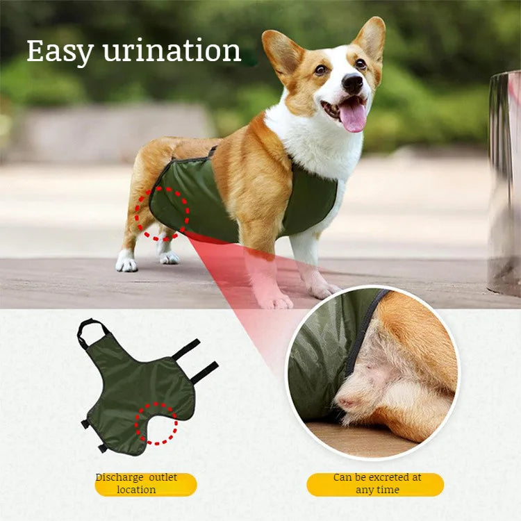 Dog Belly Cover Breathable Dog Cloth Anti-Dirty Waterproof Belly Bands Washable Pet Cloth Indoor Outdoor Dog Apron Pets Costumes