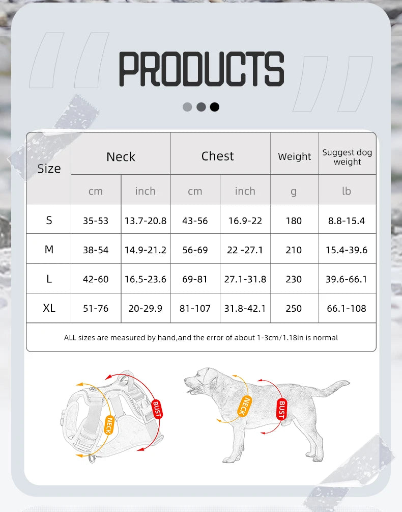 No Pull Dog Harness Pet Reflective Nylon Adjustable Medium Large Naughty Dog Vest Safety Vehicular Lead Walking Running