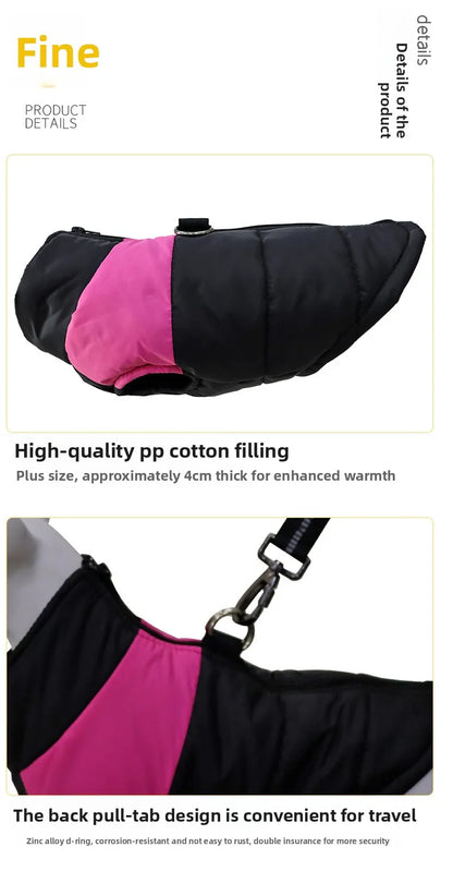 Winter Pet Clothes Warm Big Dog Coat Puppy Clothing Waterproof Vest Jacket For Small Medium Large Dogs Golden Retriever