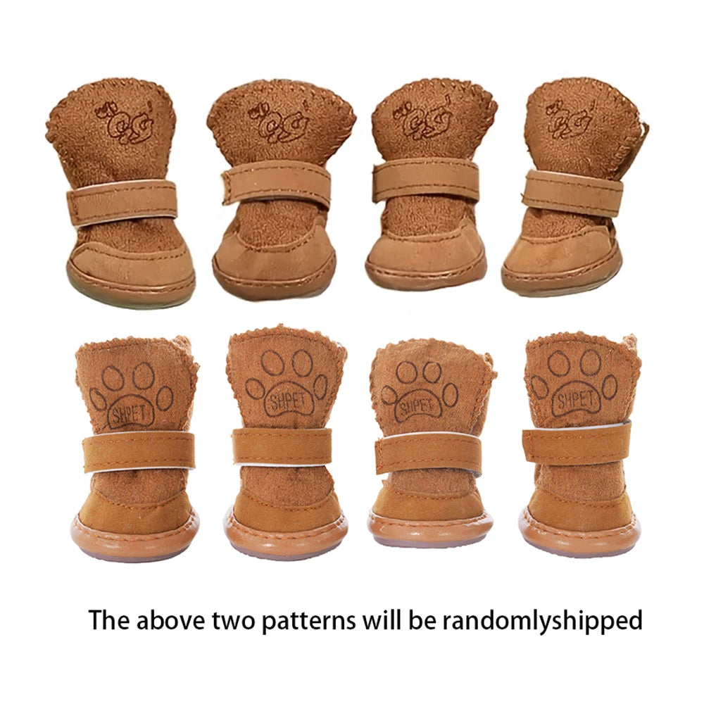 the COZYSTEP DOG SHOES - 4PCS Pet Snow Boots, Thickened Plush Warm Cotton Non-Slip Shoes, Small/Big Dog Sports, Shoes Supplies, Anti Fouling - Won't Fall Off