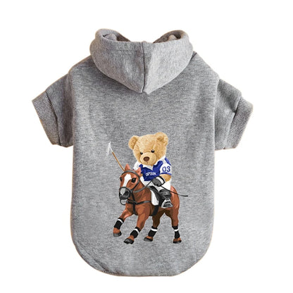 Pet Dog Clothes Autumn Winter Spring Small Medium Puppy Kitten York French Bulldog Luxury Fleece Lining Cat Pet Hoodies Perro