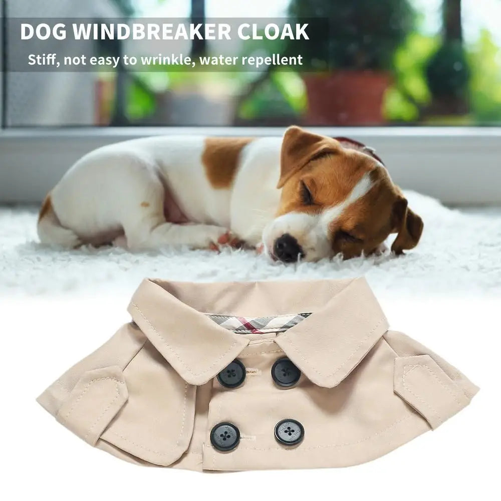 the SHERLOCK - Fashion British Style Dog Cloak, Windbreaker Corgi French Bulldog Pet Dog Bib, Pet Clothing Cape, Pets Costume Trench, Pet Supplies