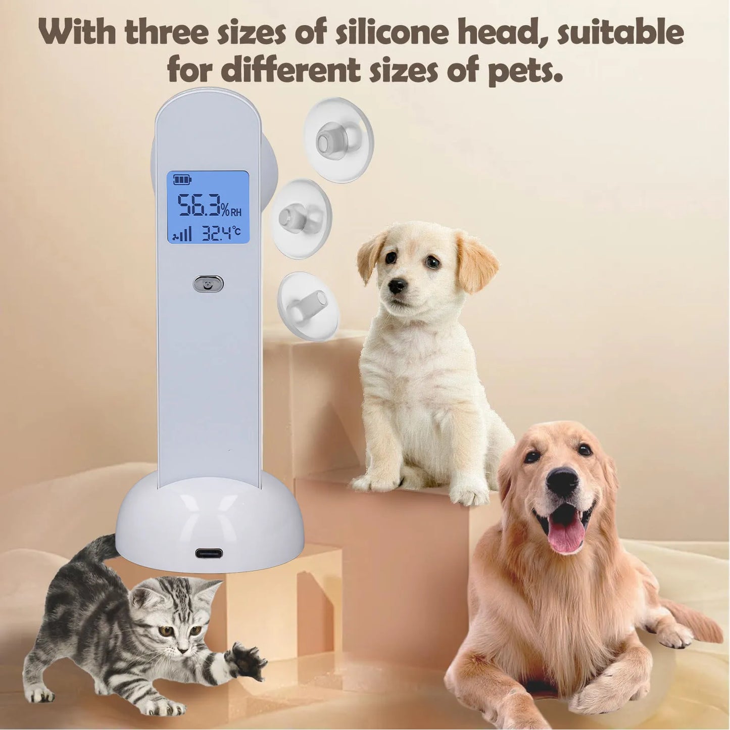 Cat Ear Dryer Pet Ear Dryer Pet Ear Dryer Quick Drying One Click Start Cats Dogs Ear Water Drying Device for Bathing Grooming