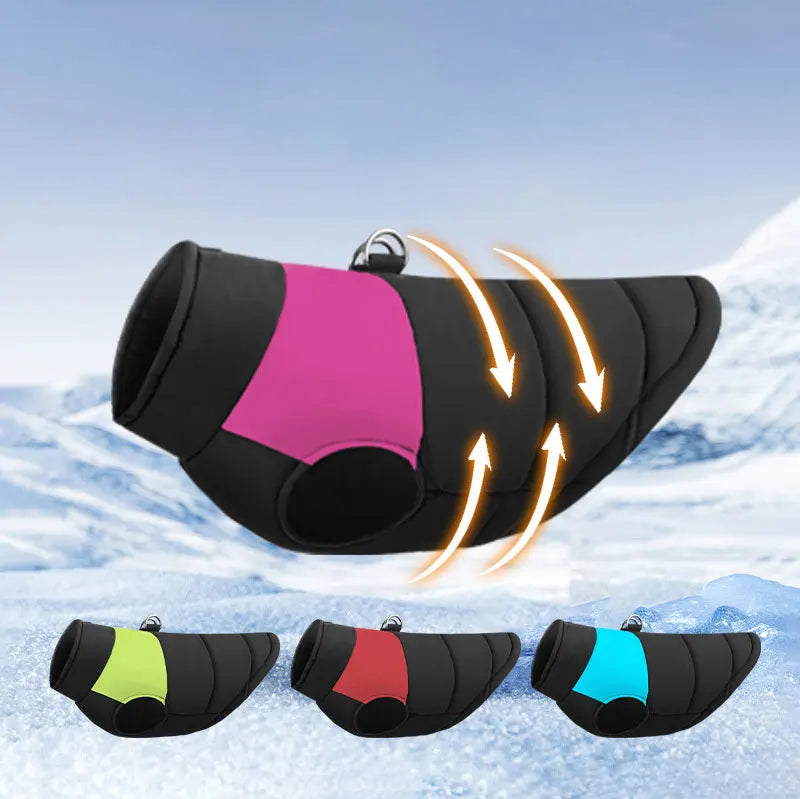 the WARMER JACKET - Pet Waterproof Warm Large Dog/Coat/Puppy Clothing, Pet Vest Jacket, Winter Warm Dog Clothes, Waterproof Pet Vest Zipper Jacket