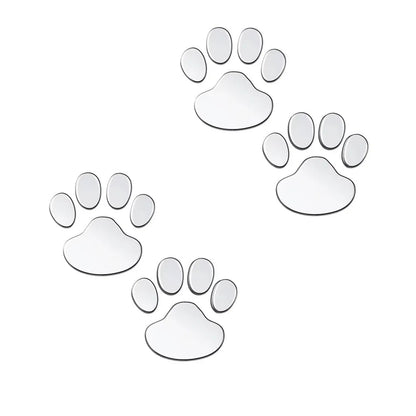 1/2/4Pairs 3D Stickers Paw Animal Dog Cat Cool Design Bear Foot Prints Footprint Decal Car Stickers for Auto Motorcycle