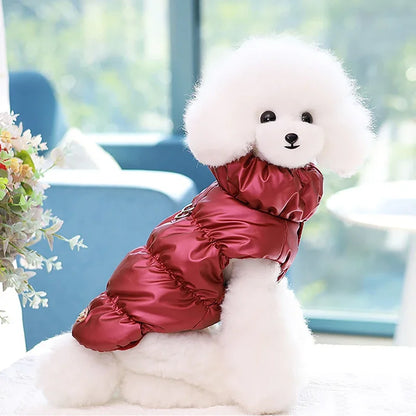 the SNOW PATROL PUFFER - Padded Puppy/Cat Clothes with D Rings, Winter Warm Dog Jacket for Small Dogs, Chihuahua Vest, French Bulldog Coat, Yorkie Outfits