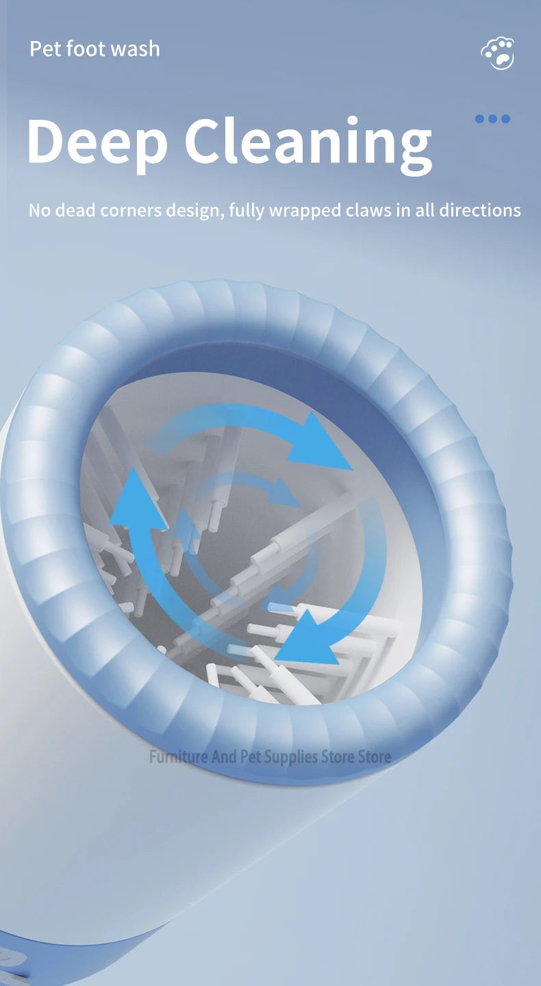 the FOOT WASHING MACHINE - Pet Foot Washing Machine, Electric Pet Paw Cleaner, Automatic Dog Quick Cleaner, Pet Paw Portable Low Noise Waterproof Foot Cup