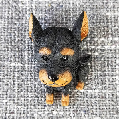 3D animal magnet refrigerator sticker simulation dog labrador Pug corgi Teddy Bichon resin Craft wall door home decoration gifts