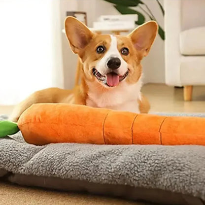 Dog Toy Pet Carrot Plush Toy Vegetable Chew Toy for Small Medium Large Dogs Universal Pet Sound Playing Toy Pet Accessories