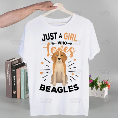 the PERSONAL STALKER - Beagle Cartoon Men's T-Shirts, Funny Hip Hop Summer Women/Men Bagel Dog Cute T-Shirts