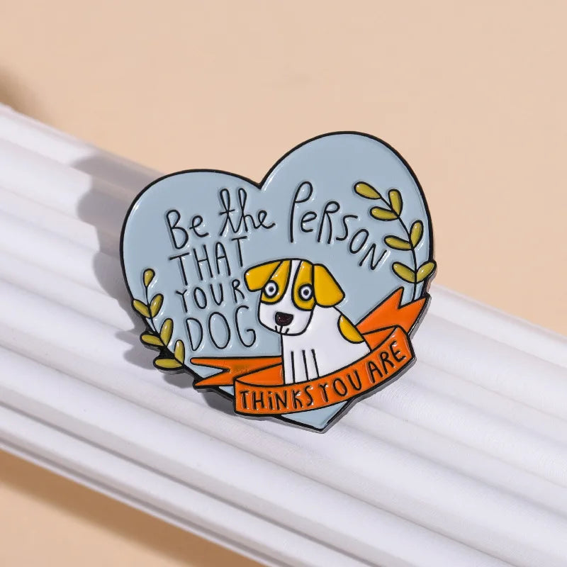 animal dog Enamelled Brooches Funny Cartoon Pins Backpack Lapel Badges Fashion Jewelry Accessories Festival Souvenir Gifts