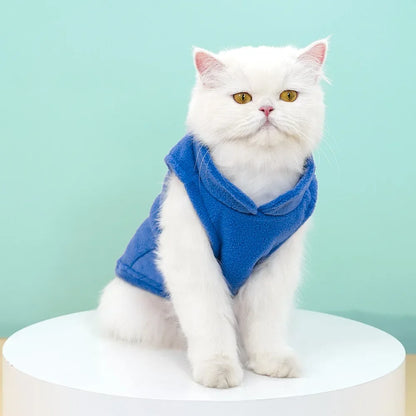Pet Fleece Vest with Soft and Warm Fleece Sleeveless Design Unconstrained Forelimbs Autumn and Winter Warm Pet Clothing