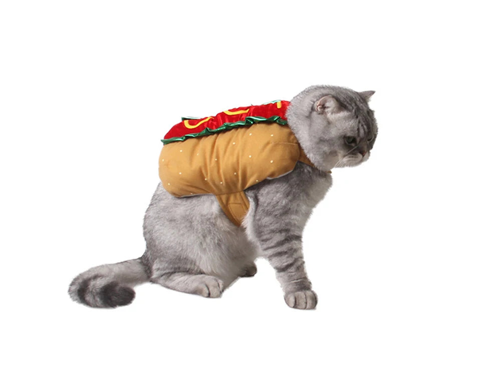 NONOR Pet Costume Hot Dog Shaped Dachshund Sausage Adjustable Clothes Funny Warmer for Puppy Dog Cat Supplies