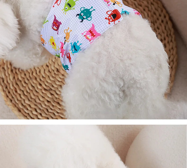 Washable Male Dog Physiological Pants Reusable Sanitary Underwear Belly Wrap Band Cotton Diaper For Large Small Medium Dog