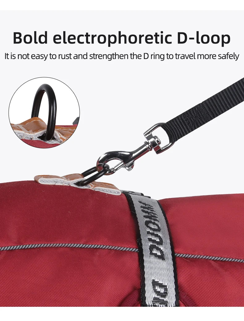 the WINDSNUG HIGH-COLLAR - Dog Jacket, Winter Warm Puppy Clothes for Small/Medium Dogs, High Collar Windproof French Bulldog/Pug Outfits, Costume Pet Apparel